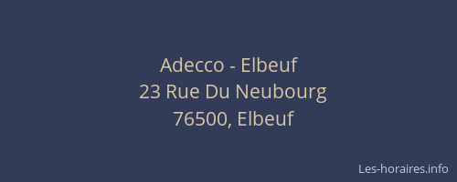 Adecco - Elbeuf