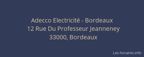 Adecco Electricité - Bordeaux