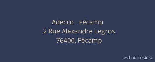 Adecco - Fécamp