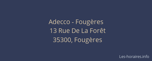 Adecco - Fougères