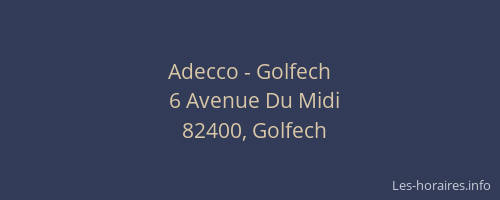 Adecco - Golfech