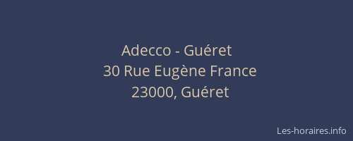 Adecco - Guéret