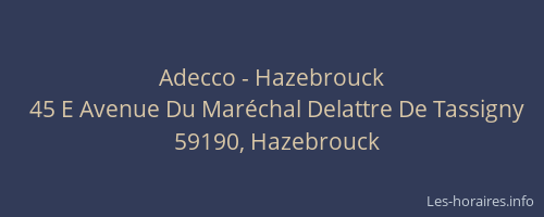Adecco - Hazebrouck
