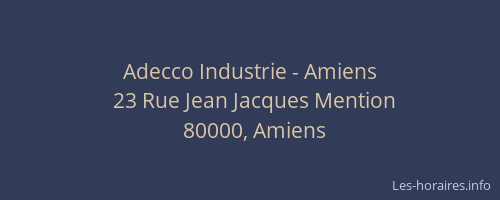 Adecco Industrie - Amiens