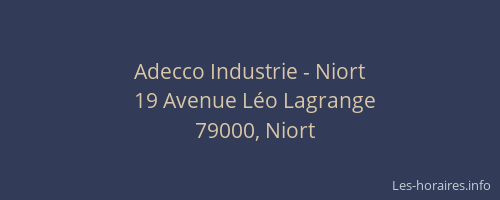 Adecco Industrie - Niort