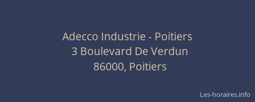 Adecco Industrie - Poitiers