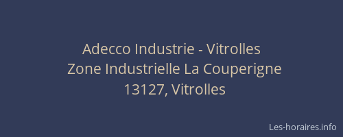 Adecco Industrie - Vitrolles