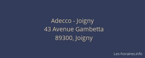 Adecco - Joigny