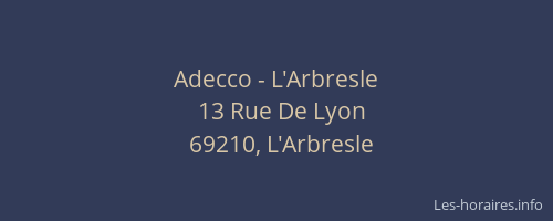 Adecco - L'Arbresle