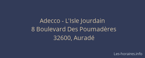 Adecco - L'Isle Jourdain