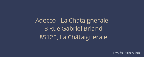 Adecco - La Chataigneraie