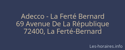 Adecco - La Ferté Bernard
