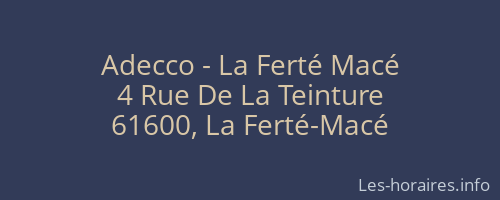 Adecco - La Ferté Macé