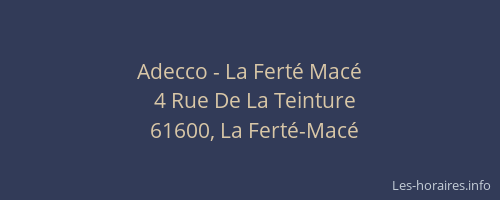Adecco - La Fert&eacute; Mac&eacute;