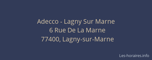 Adecco - Lagny Sur Marne