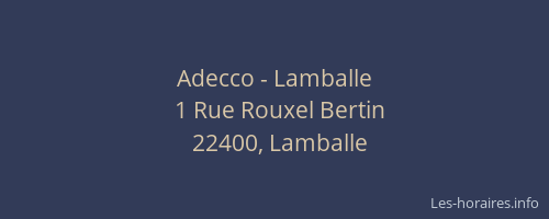 Adecco - Lamballe