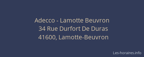 Adecco - Lamotte Beuvron