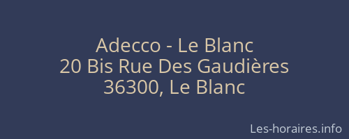 Adecco - Le Blanc