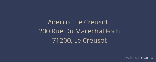 Adecco - Le Creusot