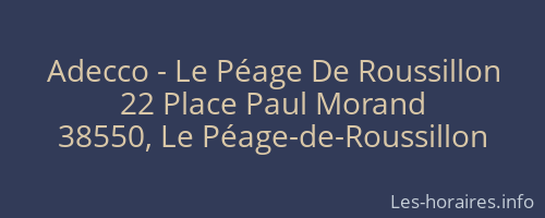 Adecco - Le Péage De Roussillon