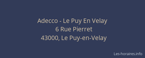 Adecco - Le Puy En Velay
