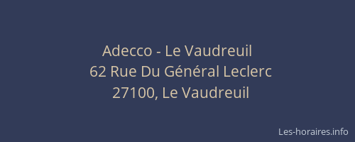 Adecco - Le Vaudreuil