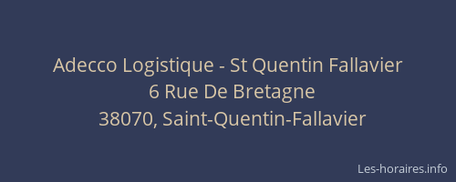 Adecco Logistique - St Quentin Fallavier