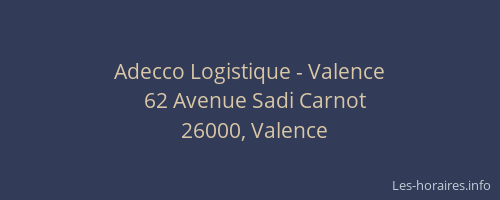 Adecco Logistique - Valence