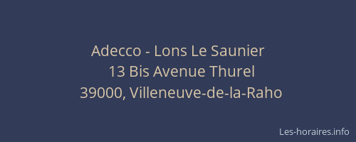 Adecco - Lons Le Saunier