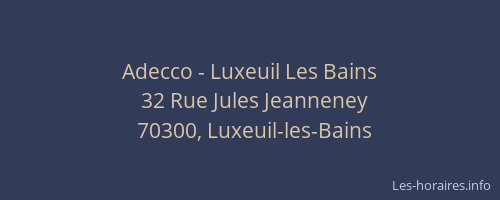 Adecco - Luxeuil Les Bains