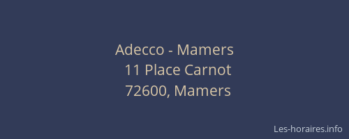 Adecco - Mamers