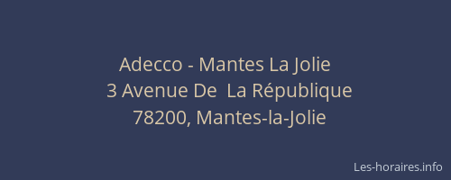 Adecco - Mantes La Jolie