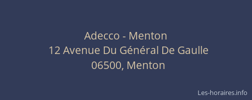 Adecco - Menton