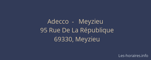 Adecco  -   Meyzieu