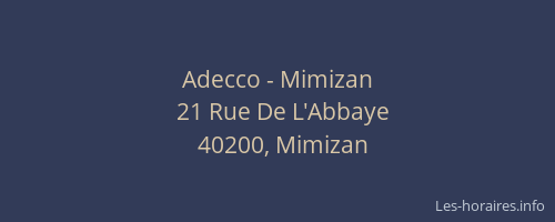 Adecco - Mimizan