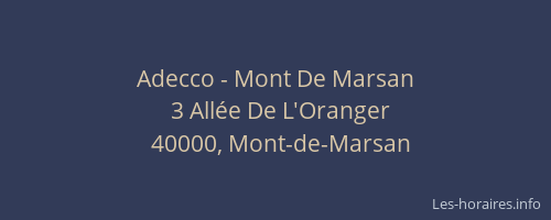 Adecco - Mont De Marsan