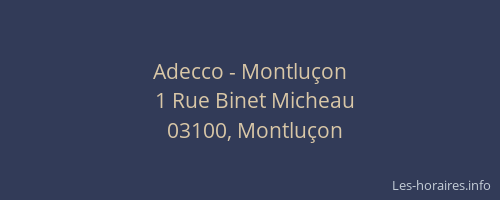 Adecco - Montluçon