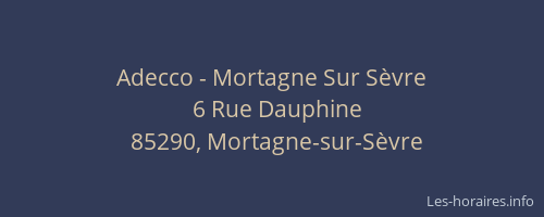 Adecco - Mortagne Sur Sèvre