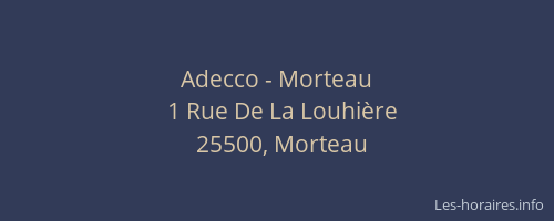Adecco - Morteau