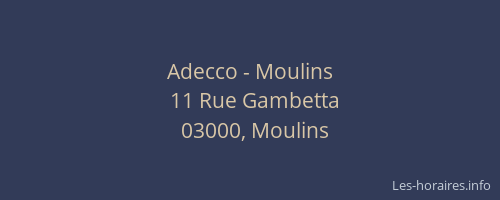 Adecco - Moulins