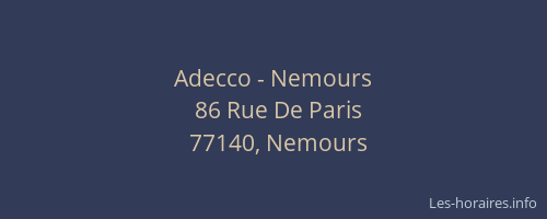 Adecco - Nemours