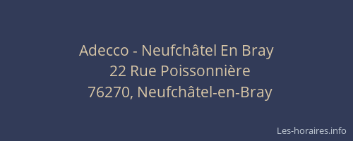 Adecco - Neufchâtel En Bray