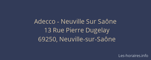 Adecco - Neuville Sur Saône