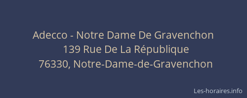 Adecco - Notre Dame De Gravenchon