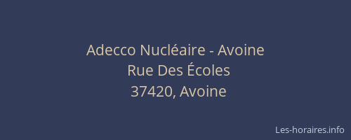 Adecco Nucléaire - Avoine