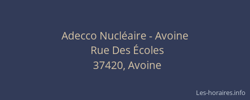 Adecco Nucl&eacute;aire - Avoine