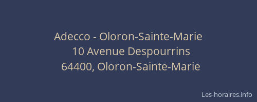 Adecco - Oloron-Sainte-Marie