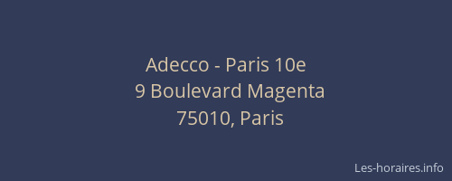 Adecco - Paris 10e