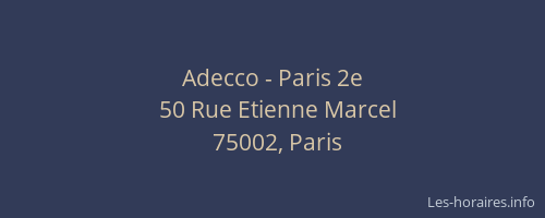 Adecco - Paris 2e