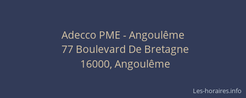Adecco PME - Angoulême